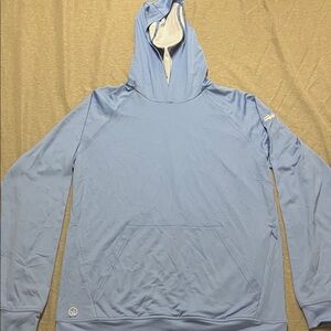 Straight Down Light Blue Golf Hoodie with Logo